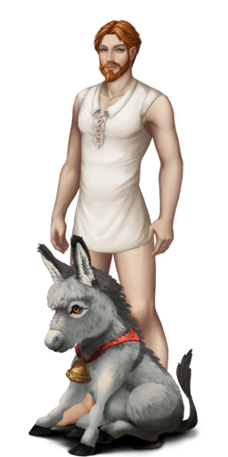 Belled grey-dun baby donkeyM.png