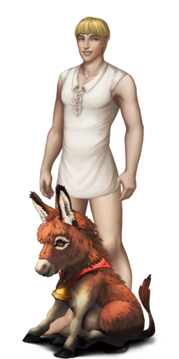 Belled chestnut baby donkeyM.png